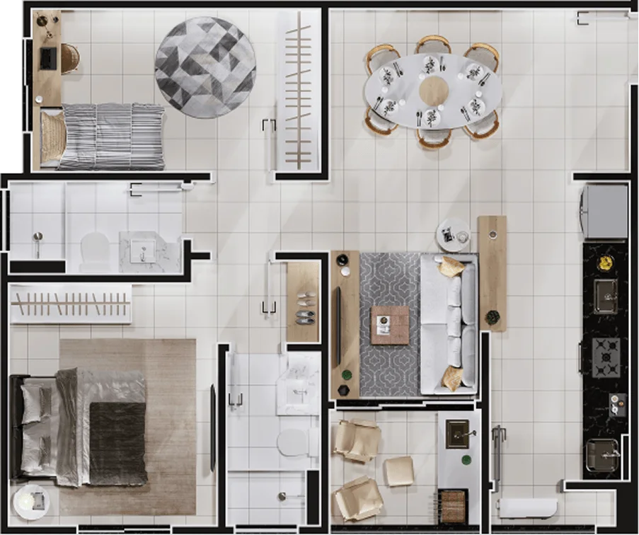 Apartamento - 58m²