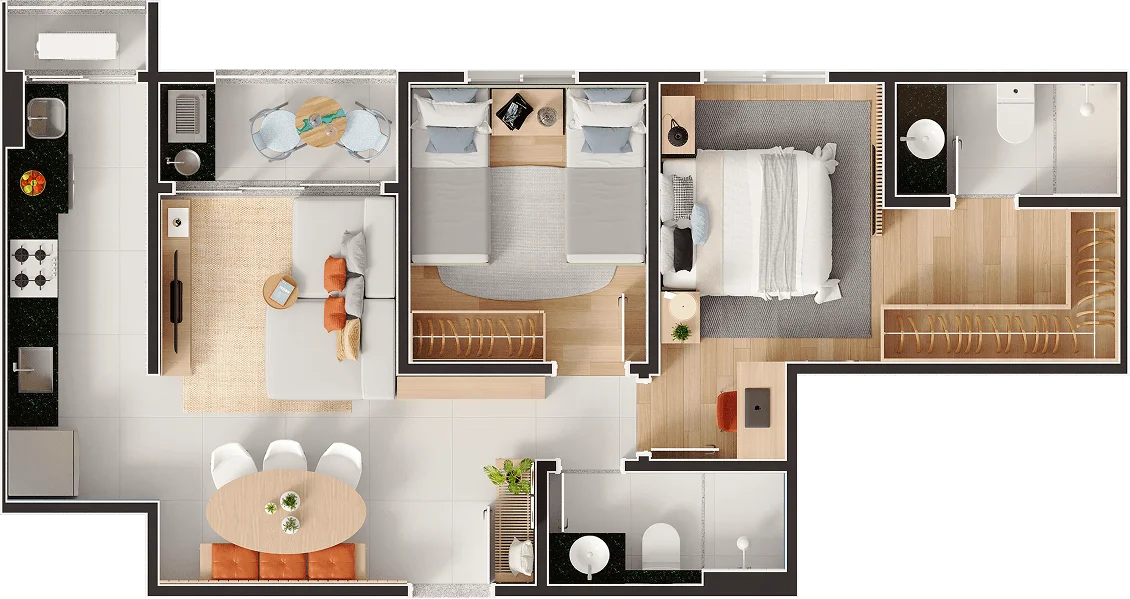Apartamento - 60m²