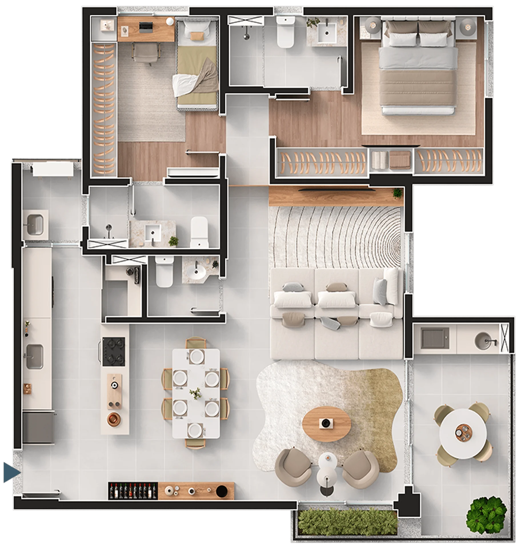 Apartamento 97m² - 97m²