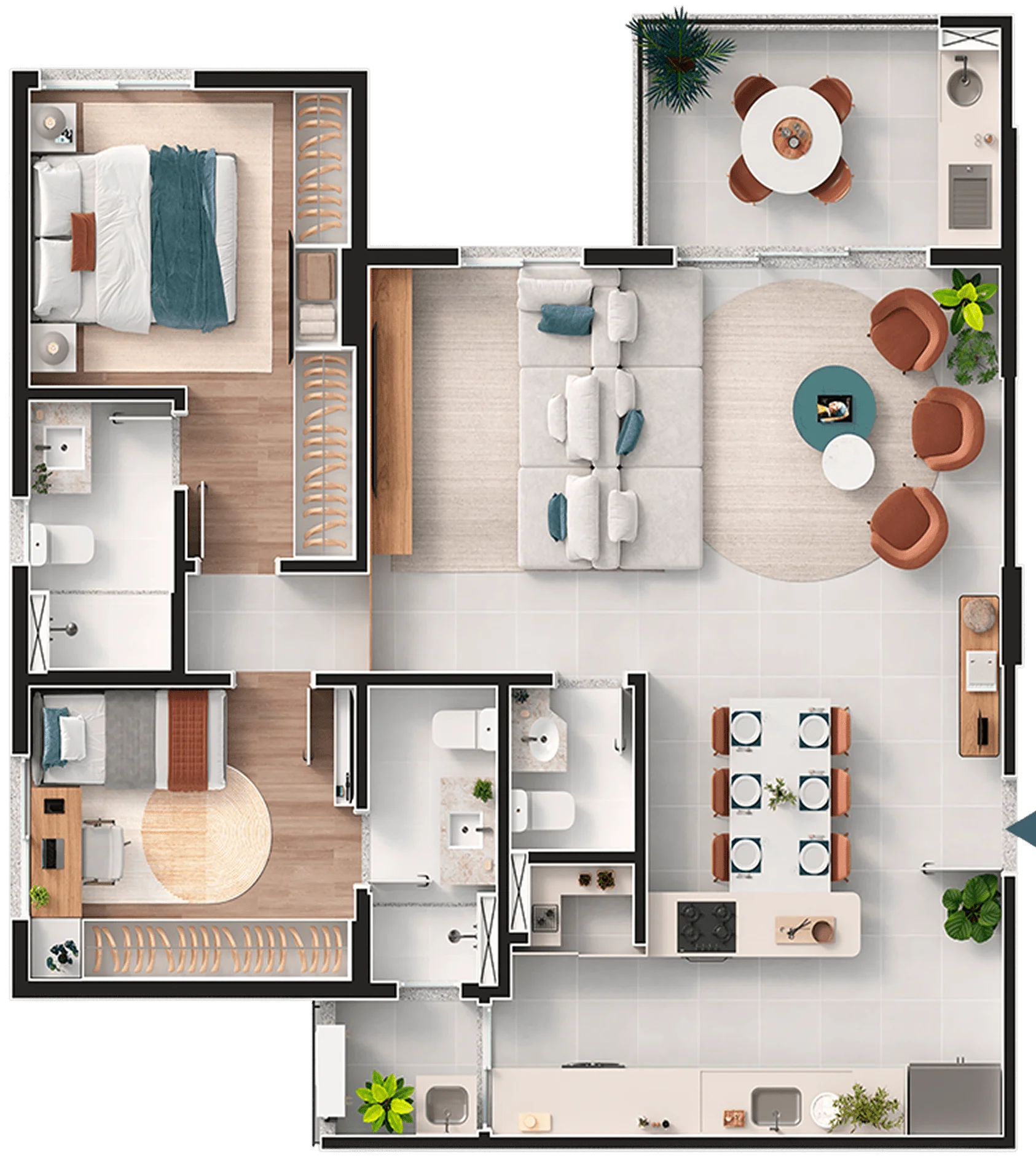 Apartamento 93m² - 93m²