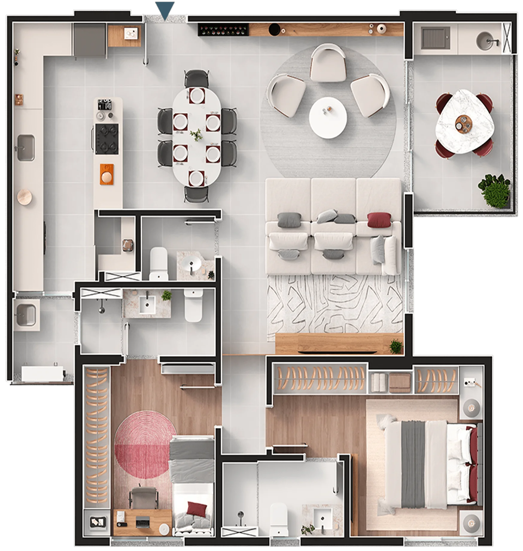 Apartamento 93m² - 93m²