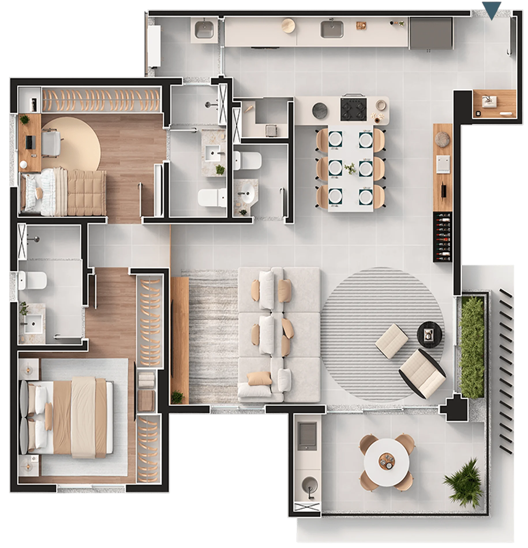 Apartamento 99m² - 99m²