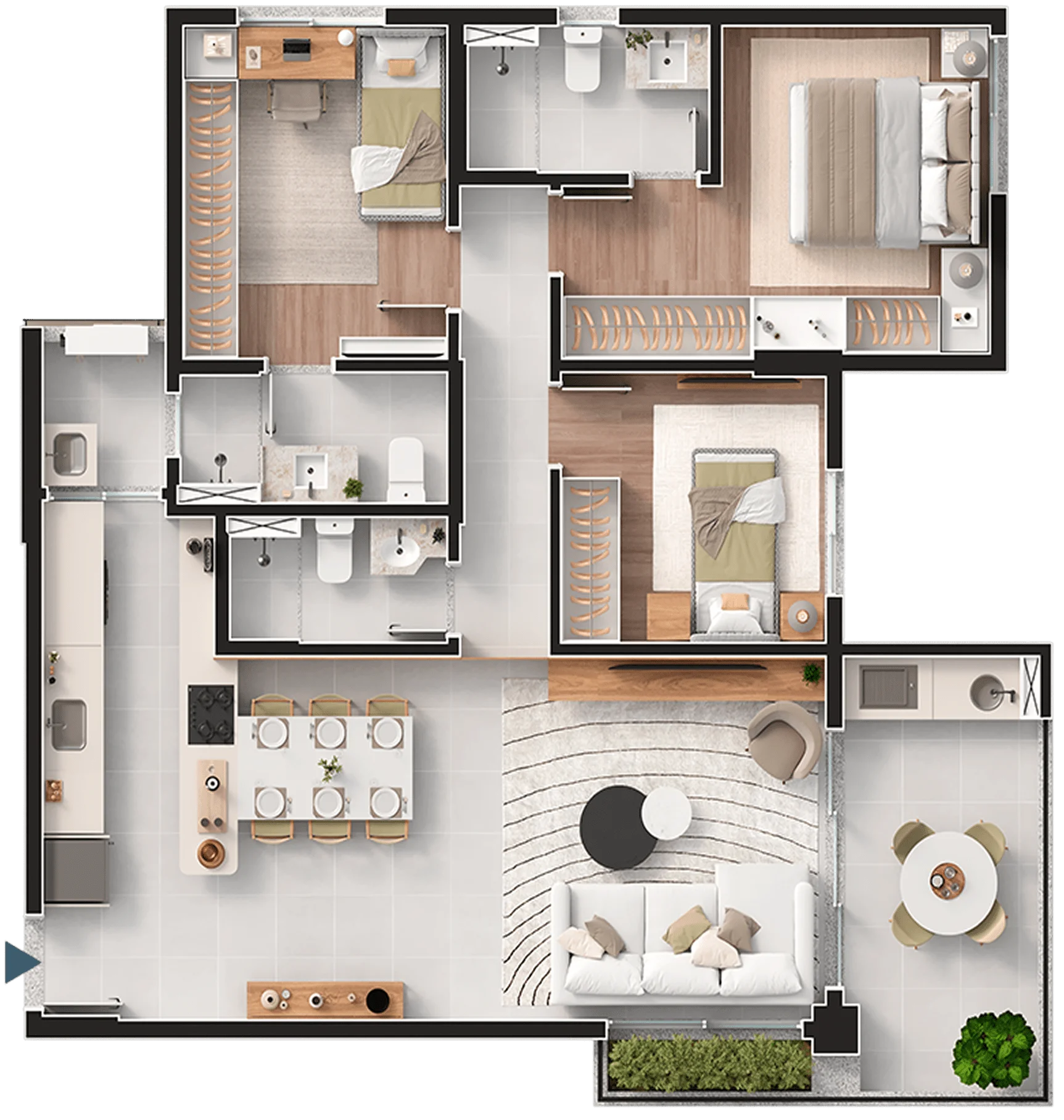 Apartamento 97m² - 97m²