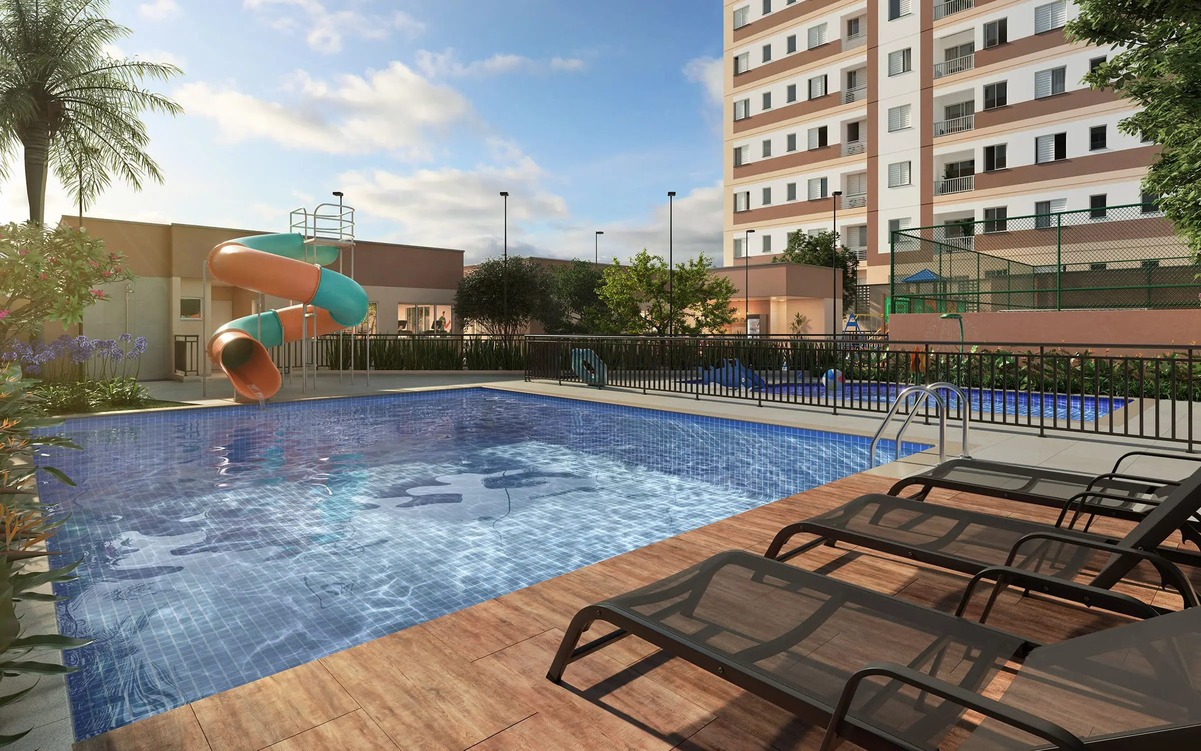 Piscina Adulto com Toboágua