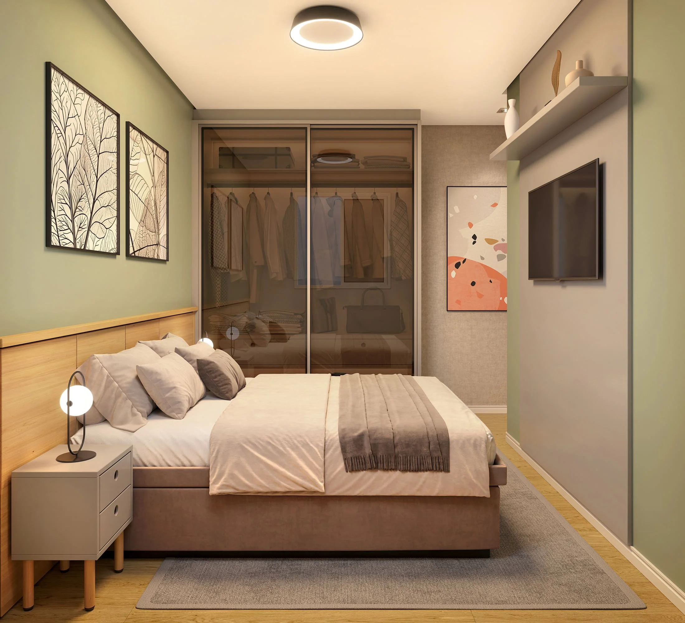 Suíte Casal Apartamento 47m²
