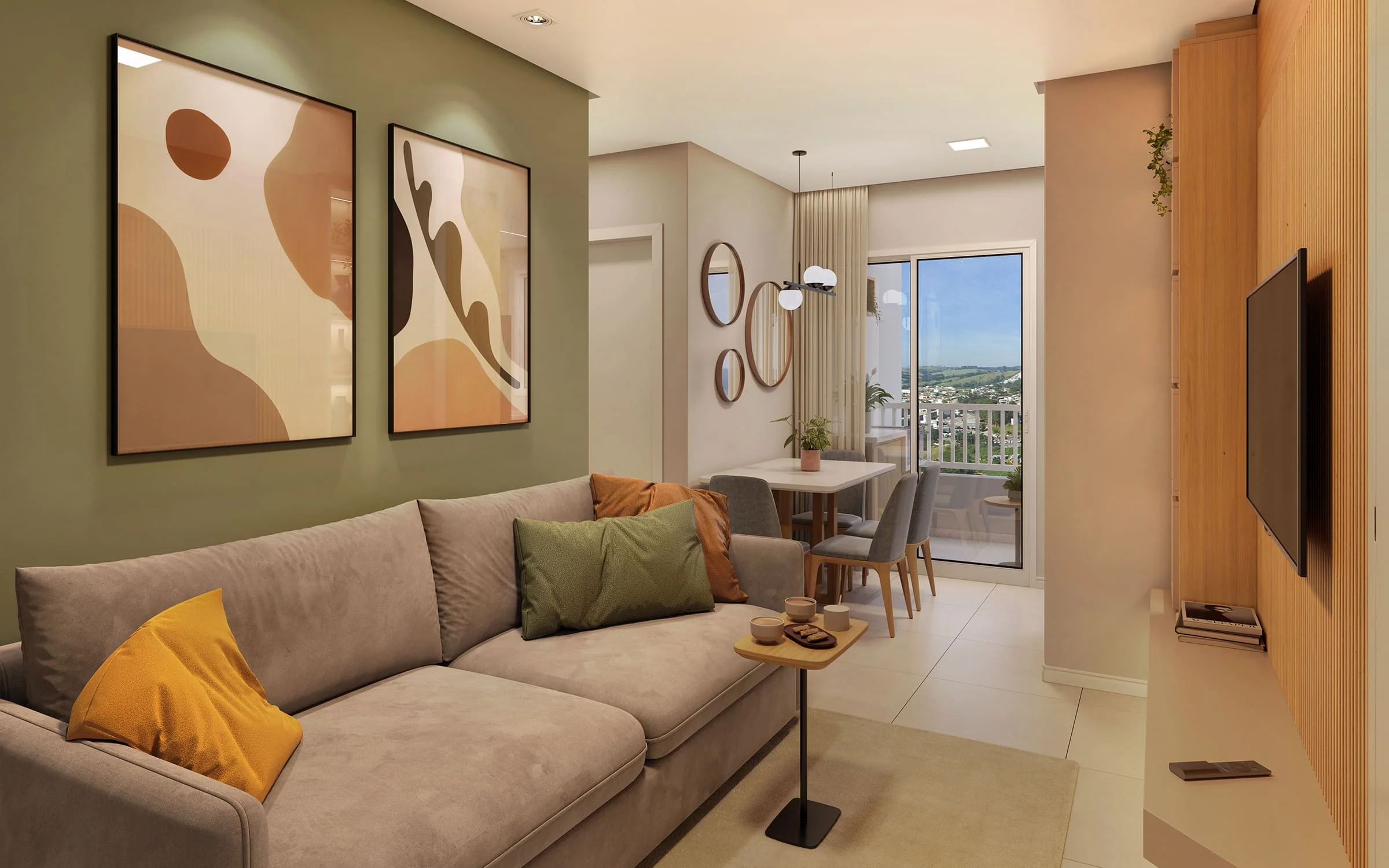 Sala de Estar Apartamento 47m²