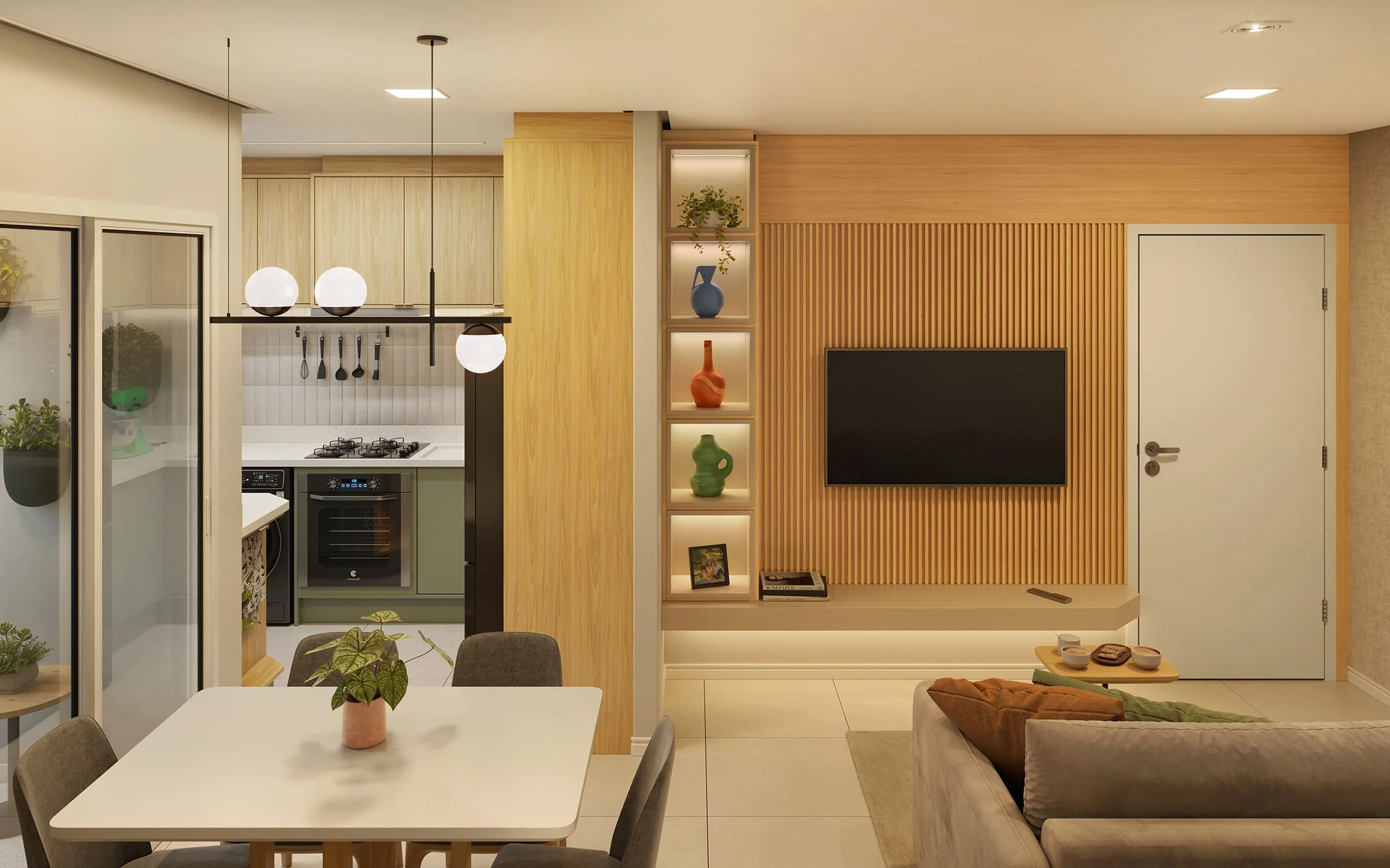 Living Integrado Apartamento 47m²