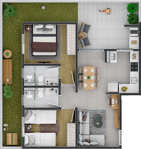 Apartamento - 52m²
